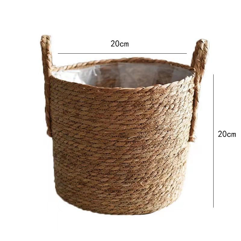 1 buah pot tanaman dengan pega - Rattan Tray Handle ulasan dan harga