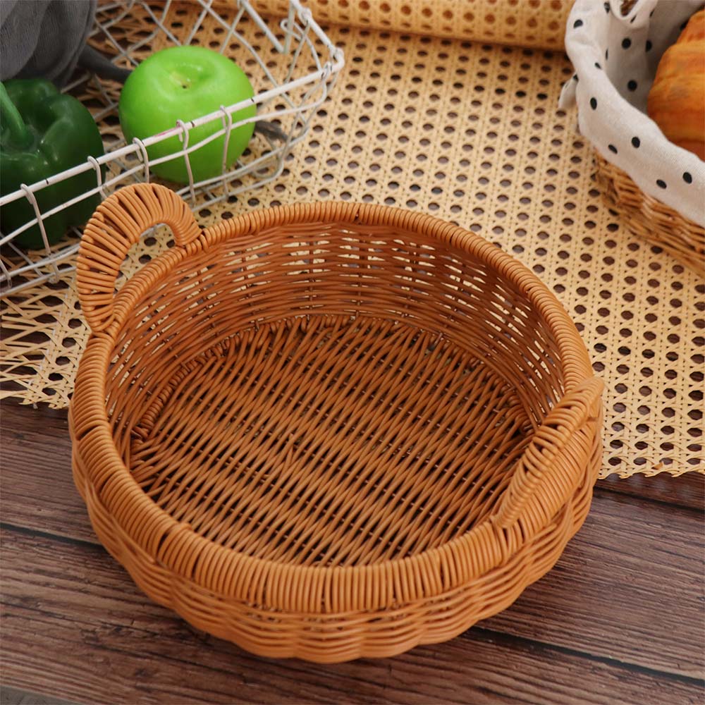 Keranjang Penyimpanan Rotan Im - Rattan Tray Handle ulasan dan harga