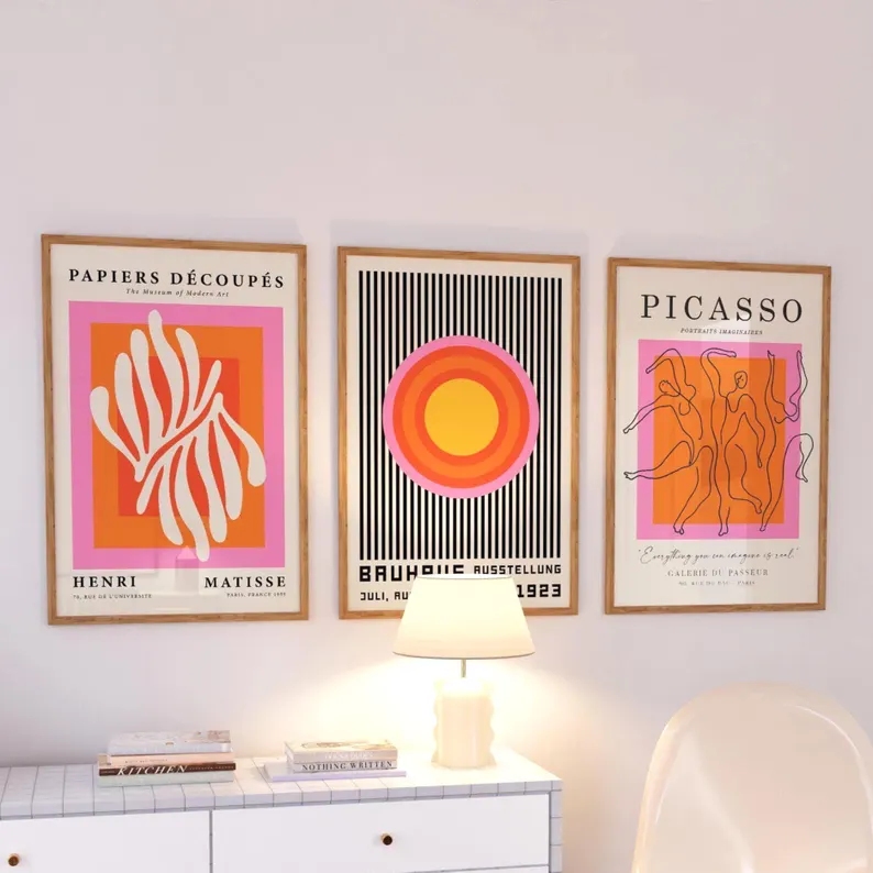3 Buah Gambar Poster Lukisan K - Interior Design Living Room ulasan dan harga