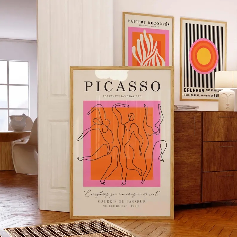 3 Buah Gambar Poster Lukisan K - Interior Design Living Room ulasan dan harga