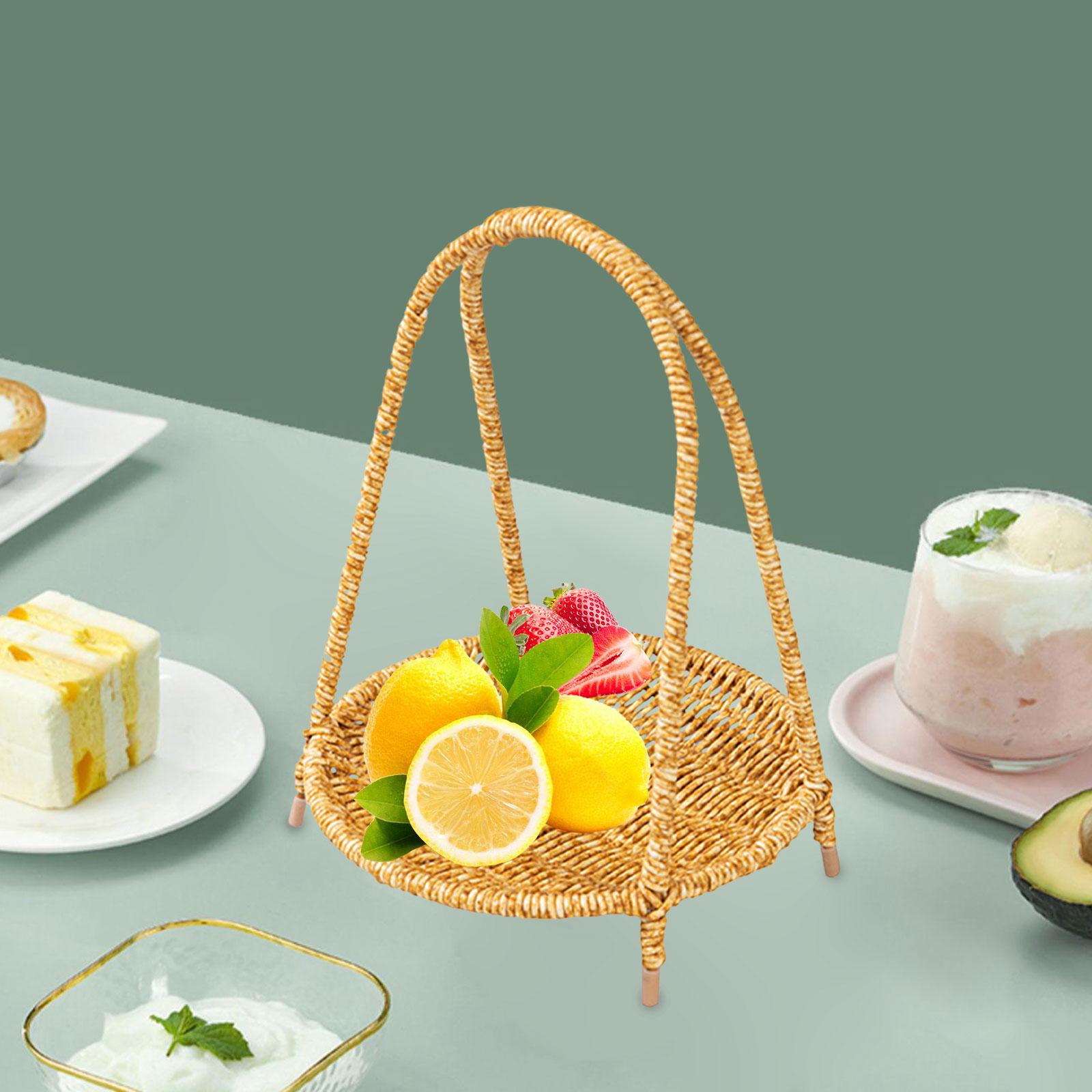 Nampan Sajian Rotan dengan Peg - Rattan Tray Handle ulasan dan harga