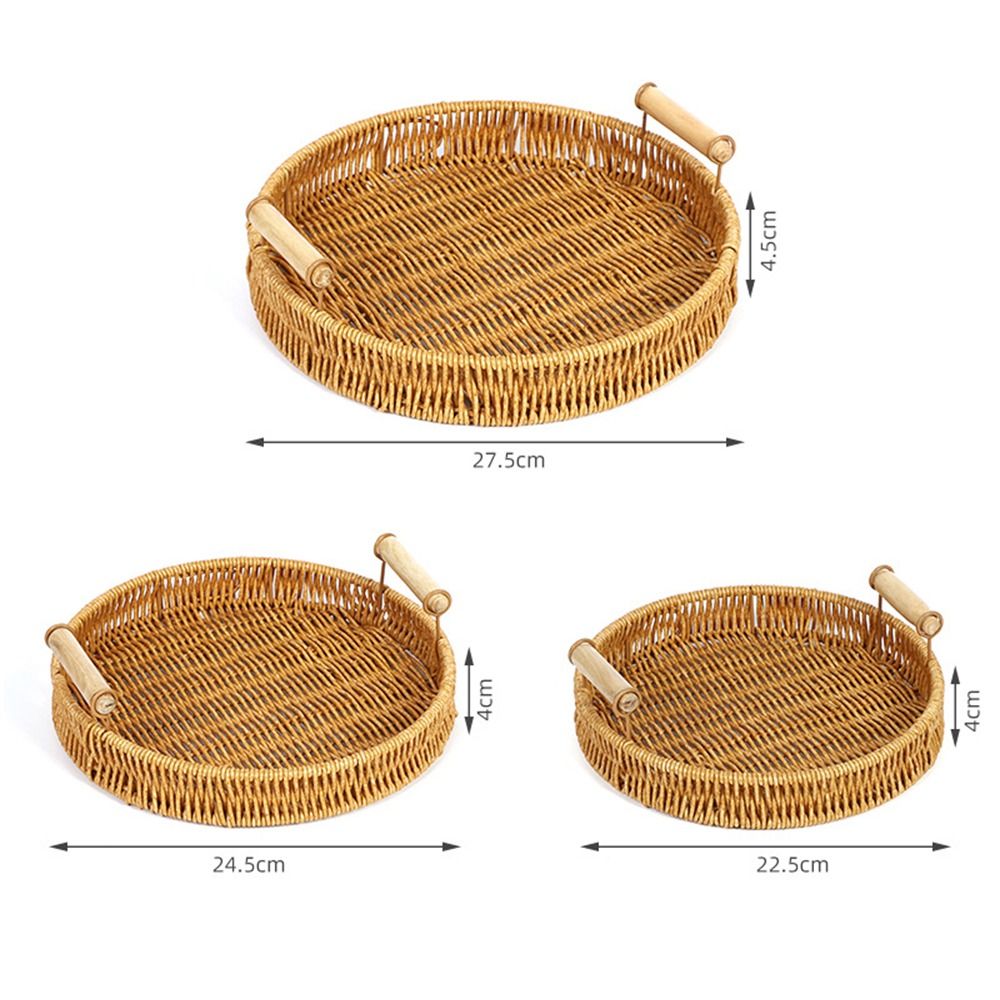 1 Buah Keranjang Rotan Tenun T - Rattan Tray Handle ulasan dan harga