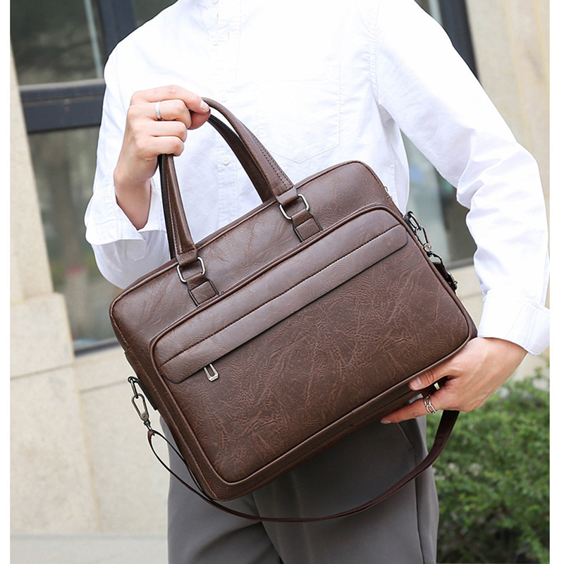 Tas kantor kulit PU untuk pria - Interior Design Portfolio ulasan dan harga