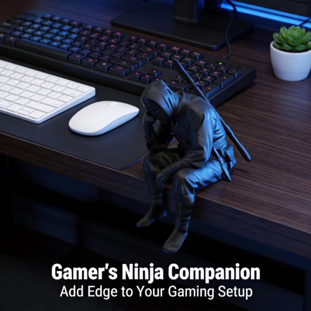 Patung Ninja Jepang Duduk 3D D - Interior Design Japan ulasan dan harga