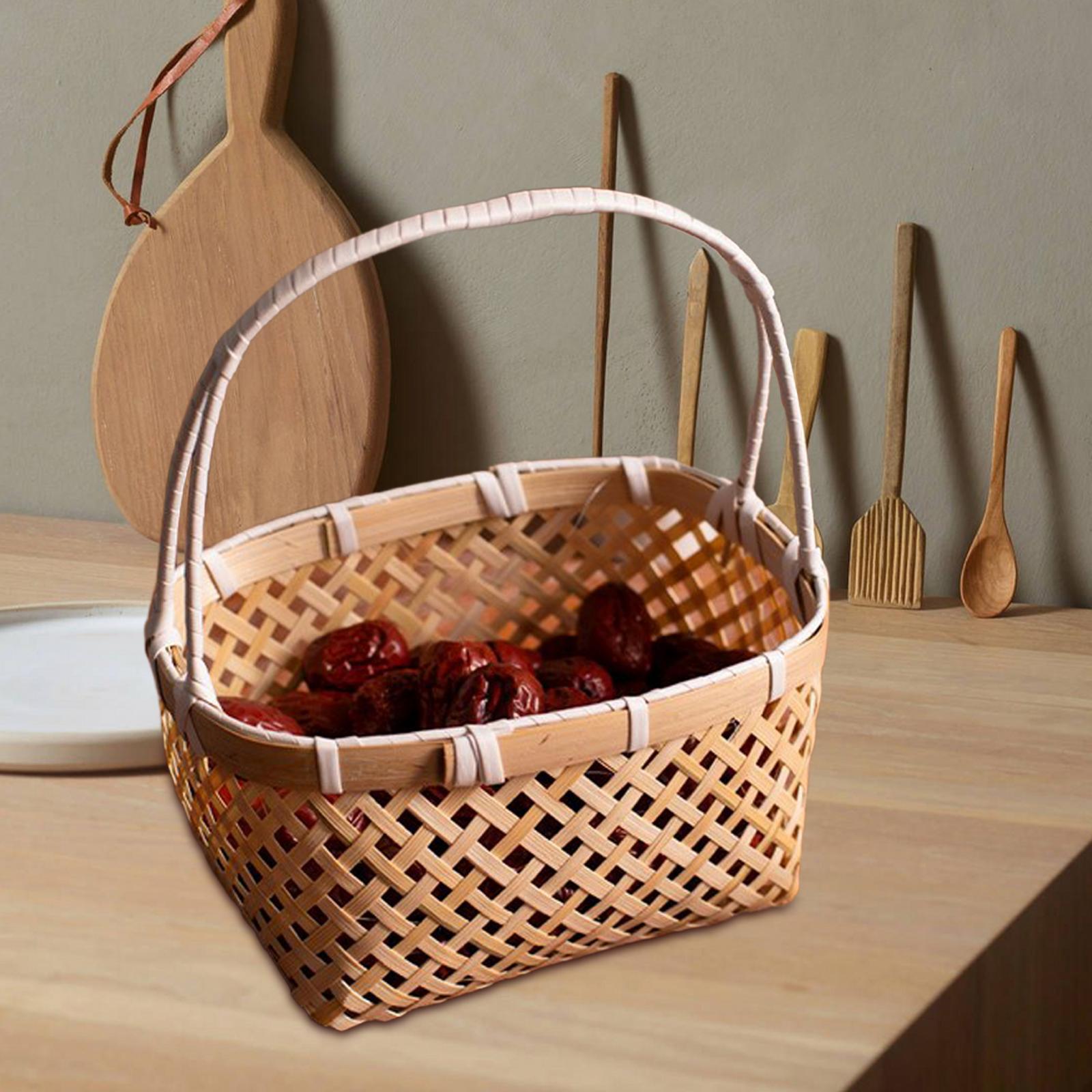 Keranjang Anyaman dengan Pegan - Rattan Tray Handle ulasan dan harga