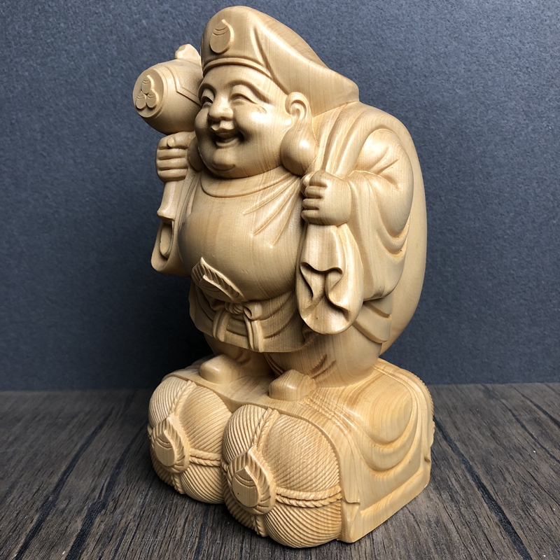 Patung/Figurin Daikokuten Kayu - Interior Design Japan ulasan dan harga